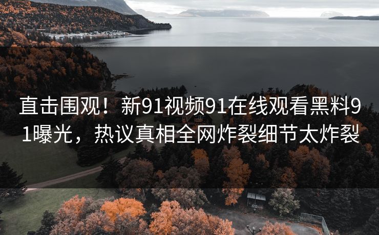 直击围观！新91视频91在线观看黑料91曝光，热议真相全网炸裂细节太炸裂